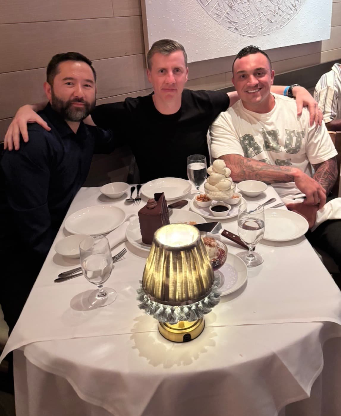 Mike with people from the recovery community